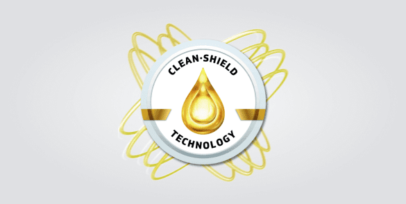 A Clean-Shield technológia logója a szürke háttérben