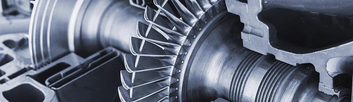 Turbinás motor turbinájának részlete